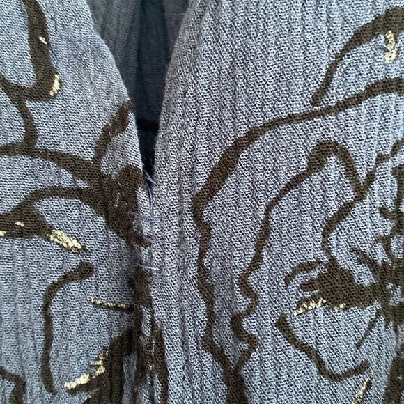 Anthropologie Free People Free Swing Blue Floral Tunic Dress Sz Small - Picture 7 of 8